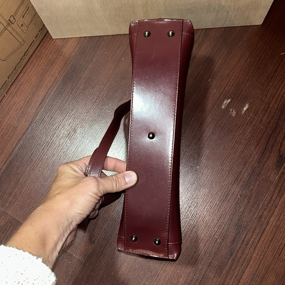 NWT - Furla - Anchor Velvet Burgundy Handbag - Picture 4 of 7